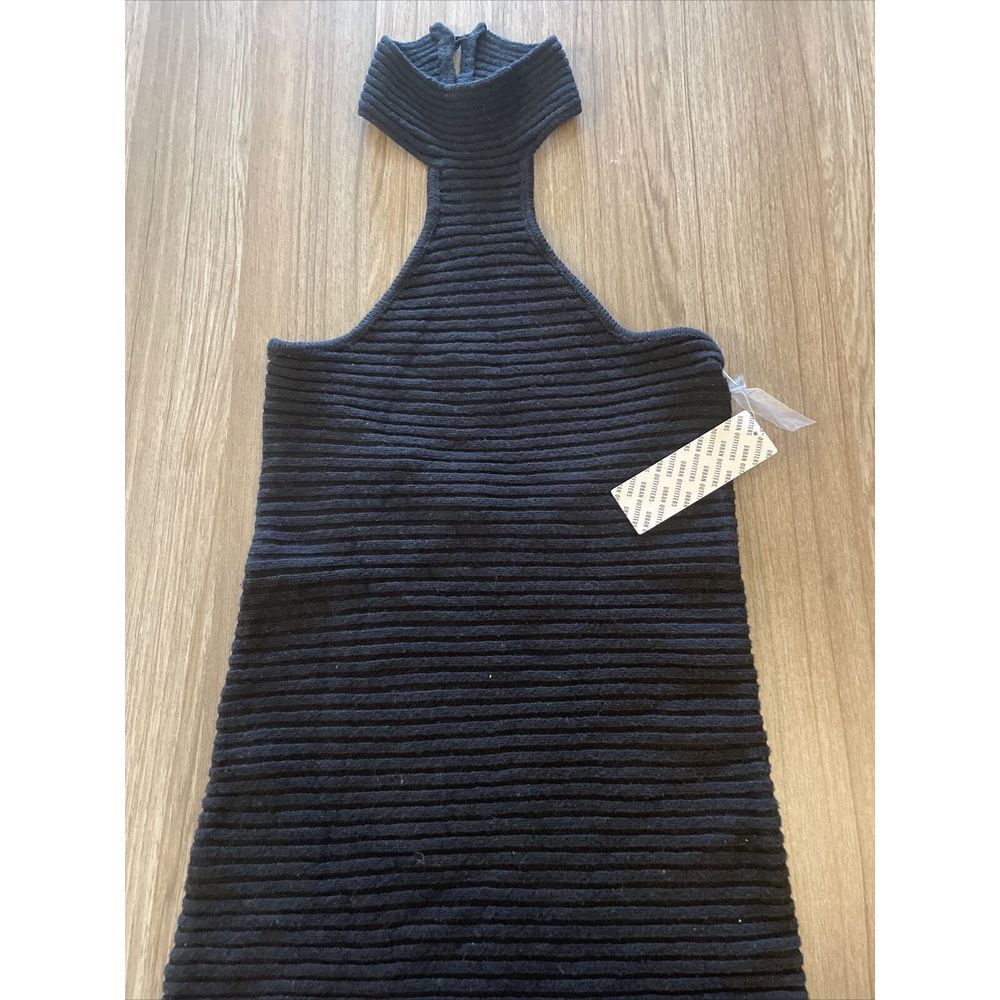 Urban Outfitters UO Claudia Cut-In Mock Neck Sweater Dress Black XS MSRP $59 NWT - Picture 6 of 14